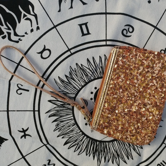 Charmie Charie Rose Gold Sequin Coin Purse - Picture 5 of 6